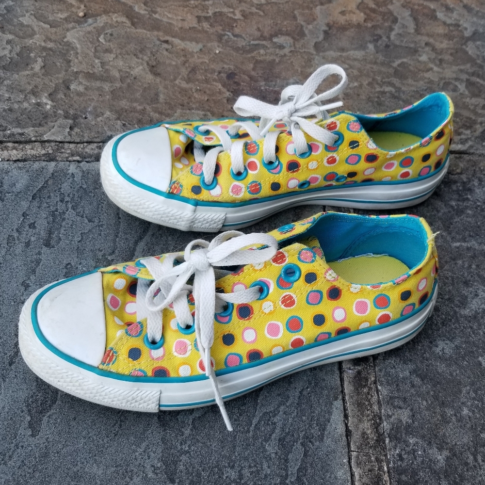 Polka Dot Converse Sneakers Size 6